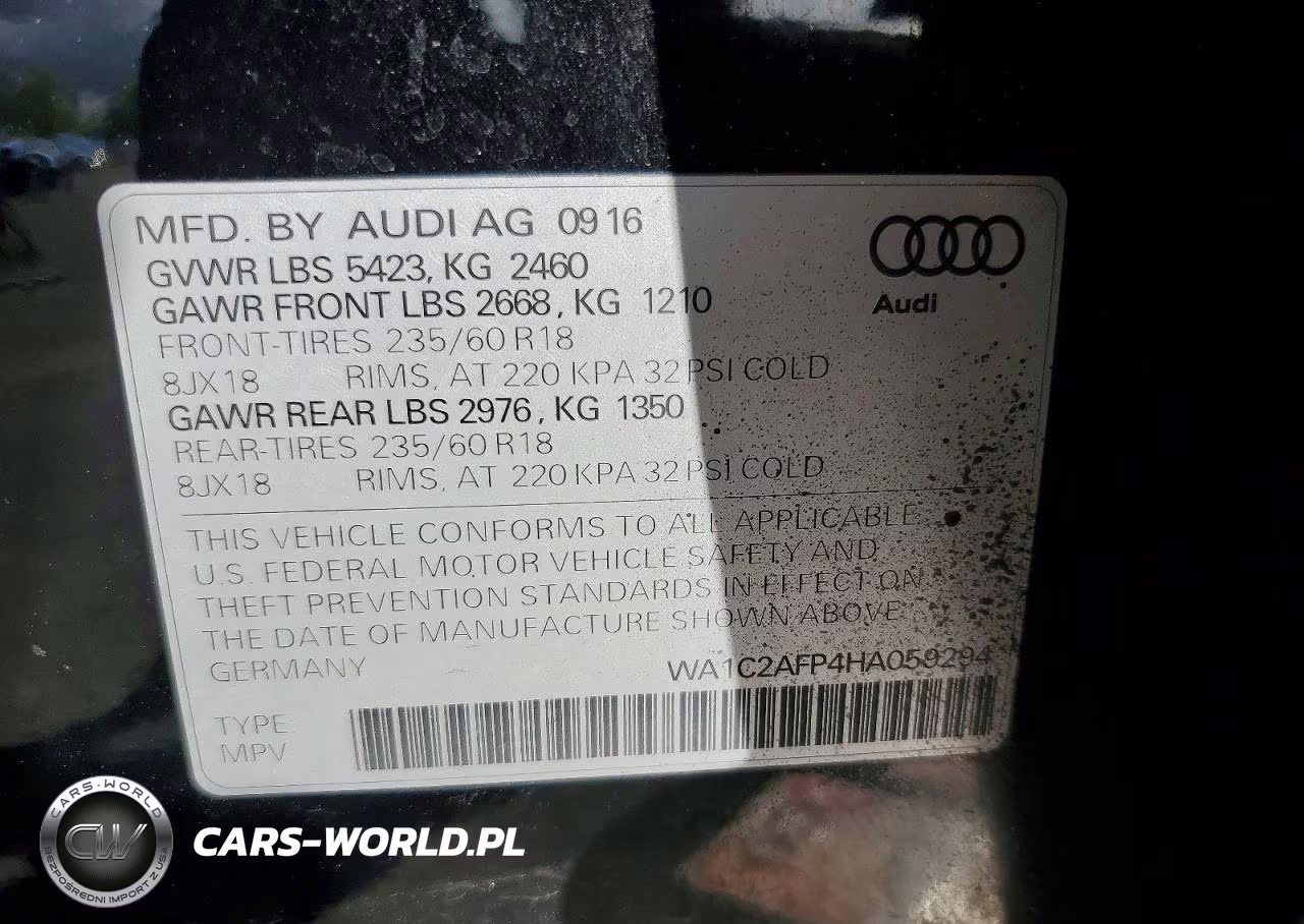 2017 Audi Q5 Premium VIN:WA1C2AFP4HA059294 - 13