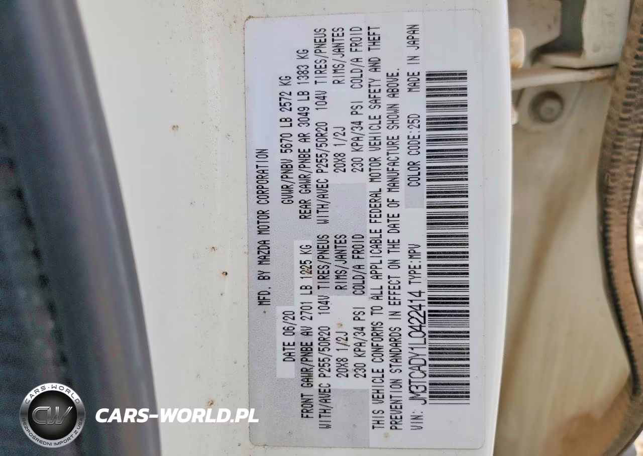 2020 Mazda Cx-9 Grand Touring VIN:JM3TCADY1L0422414 - 13