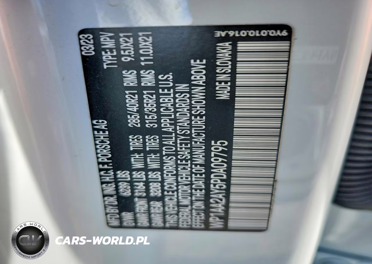 2023 Porsche Cayenne Base VIN:WP1AA2AY5PDA09795 - 12