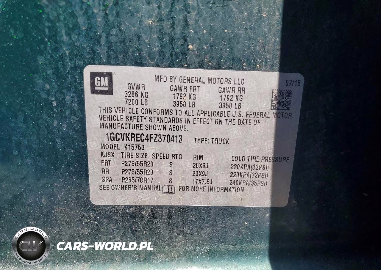 2015 Chevrolet Silverado K1500 Lt VIN:1GCVKREC4FZ370413 - 12