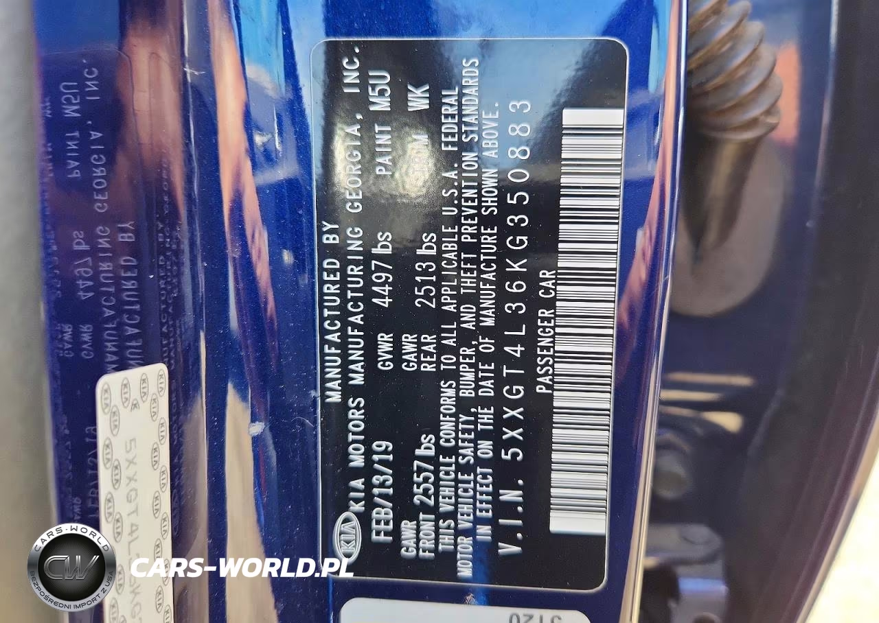 2019 Kia Optima Lx VIN:5XXGT4L36KG350883 - 12