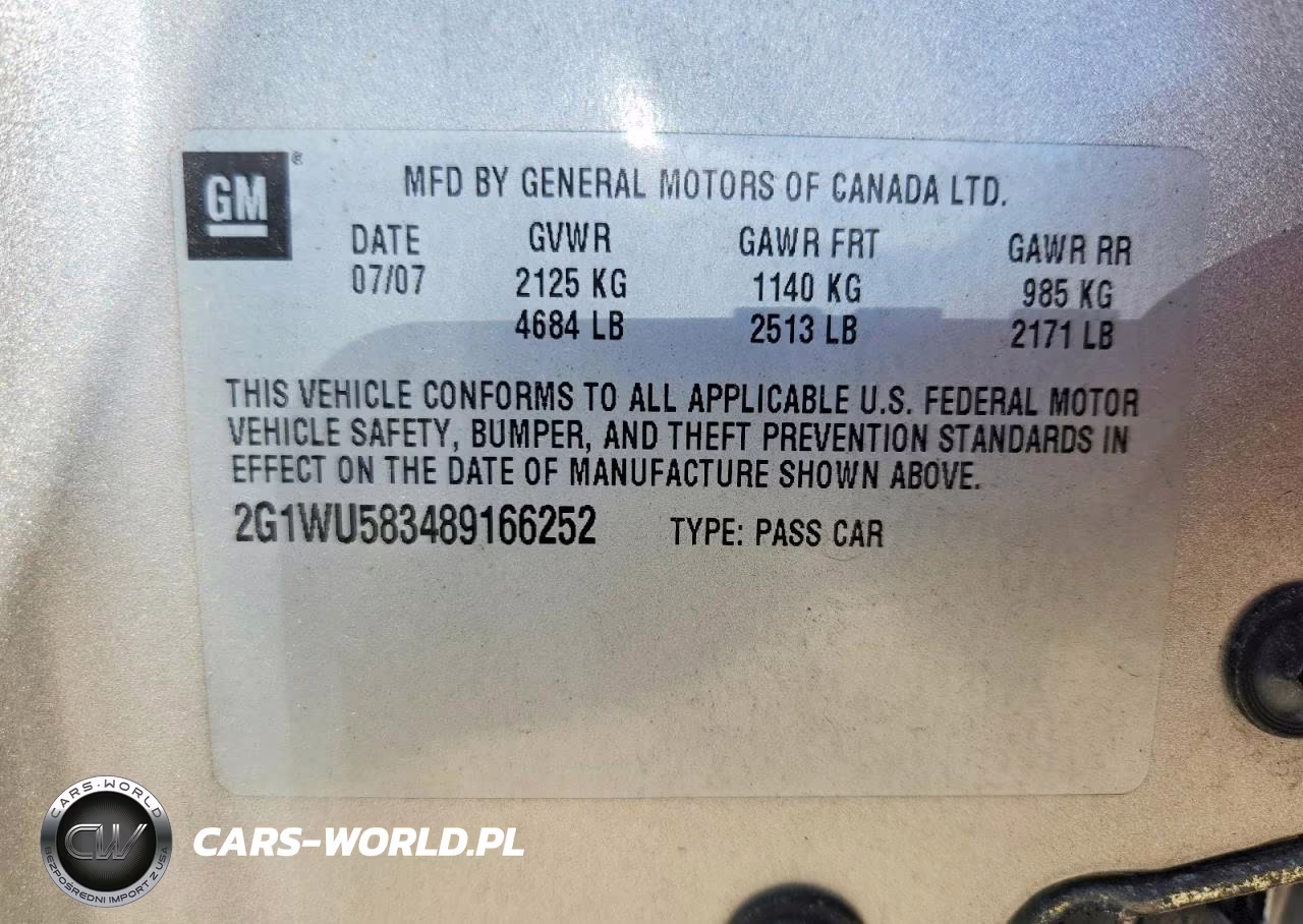 2008 Chevrolet Impala Ltz VIN:2G1WU583489166252 - 12