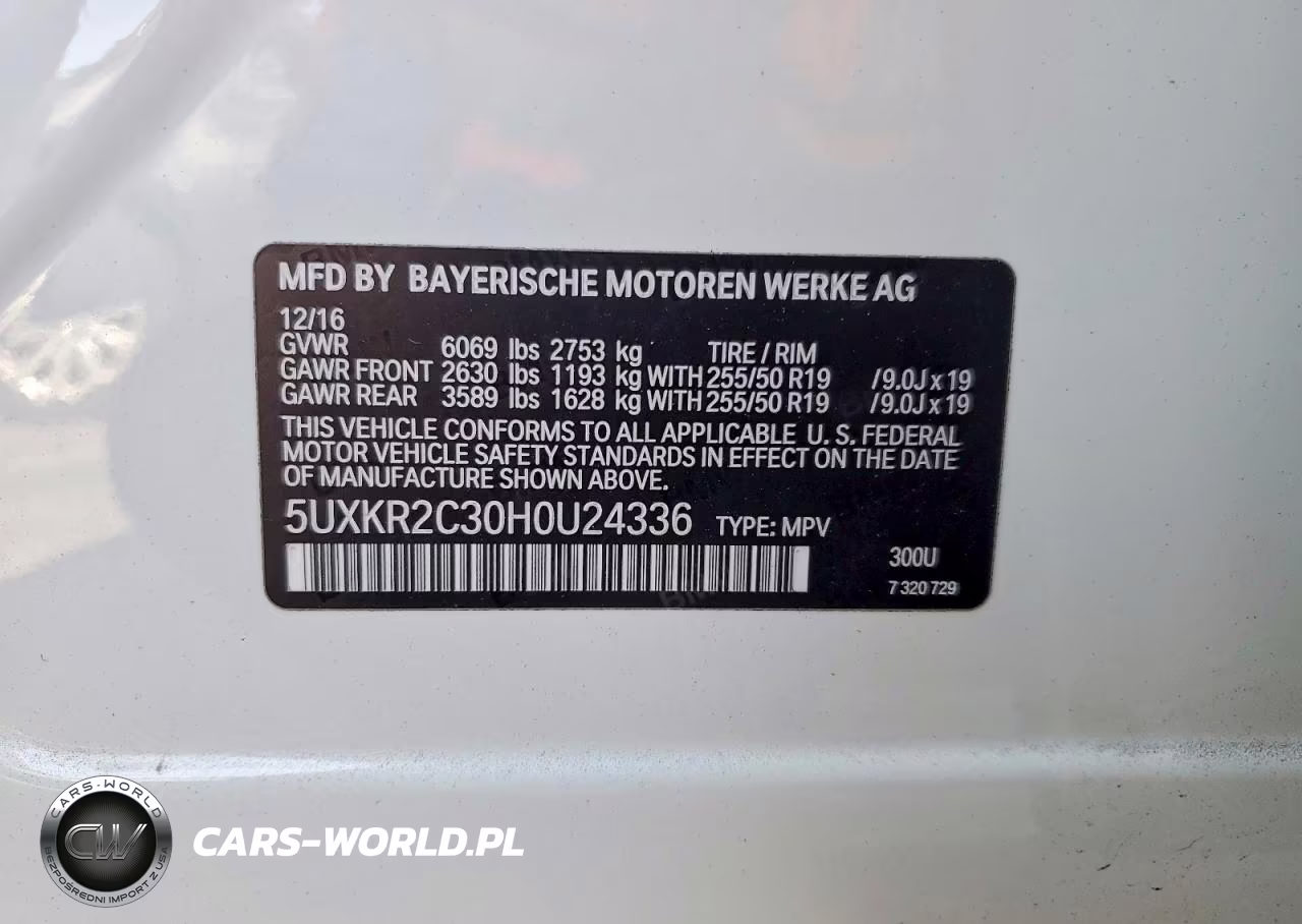2017 BMW X5 Sdrive35I VIN:5UXKR2C30H0U24336 - 12