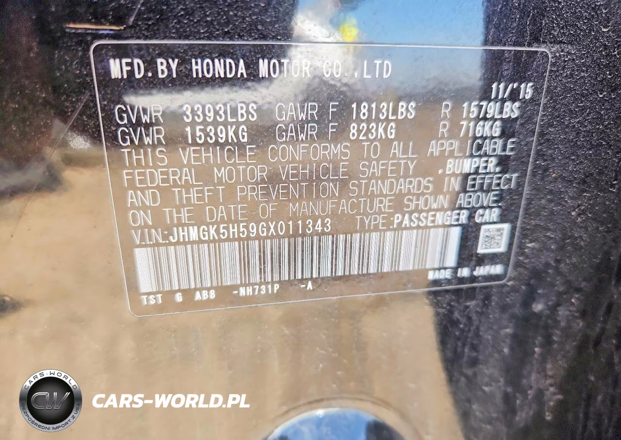 2016 Honda Fit Lx VIN:JHMGK5H59GX011343 - 12