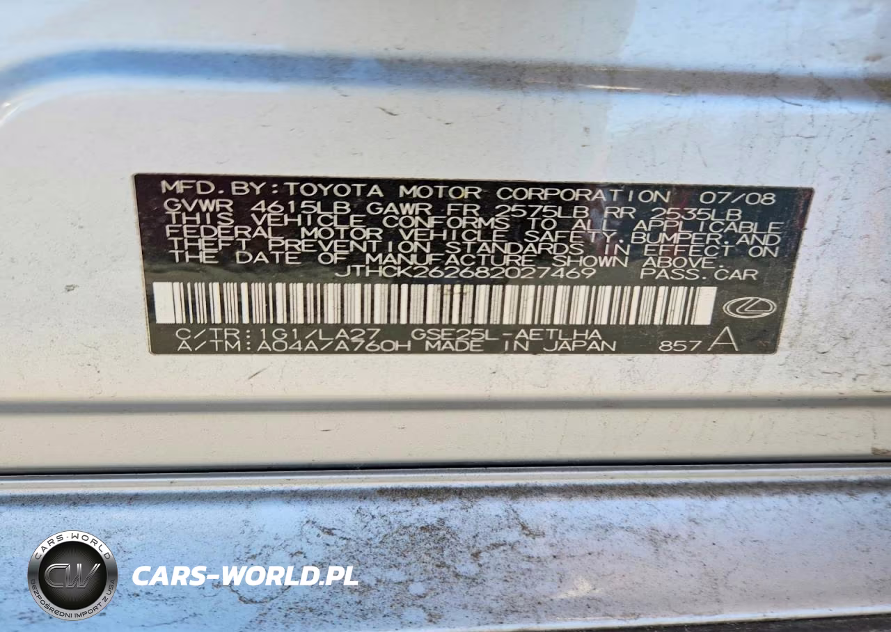 2008 Lexus Is 250 VIN:JTHCK262682027469 - 13