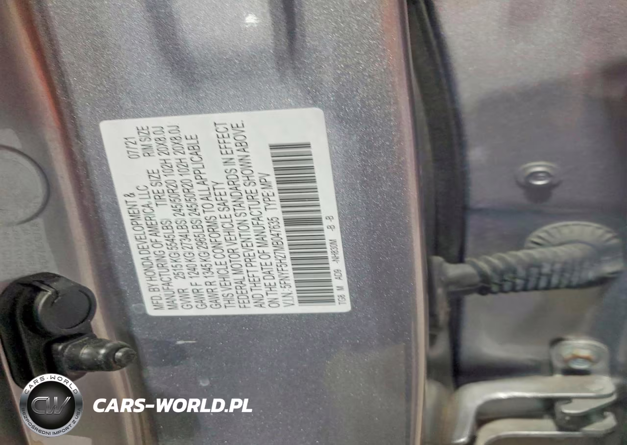 2021 Honda Pilot Se VIN:5FNYF5H27MB047635 - 12