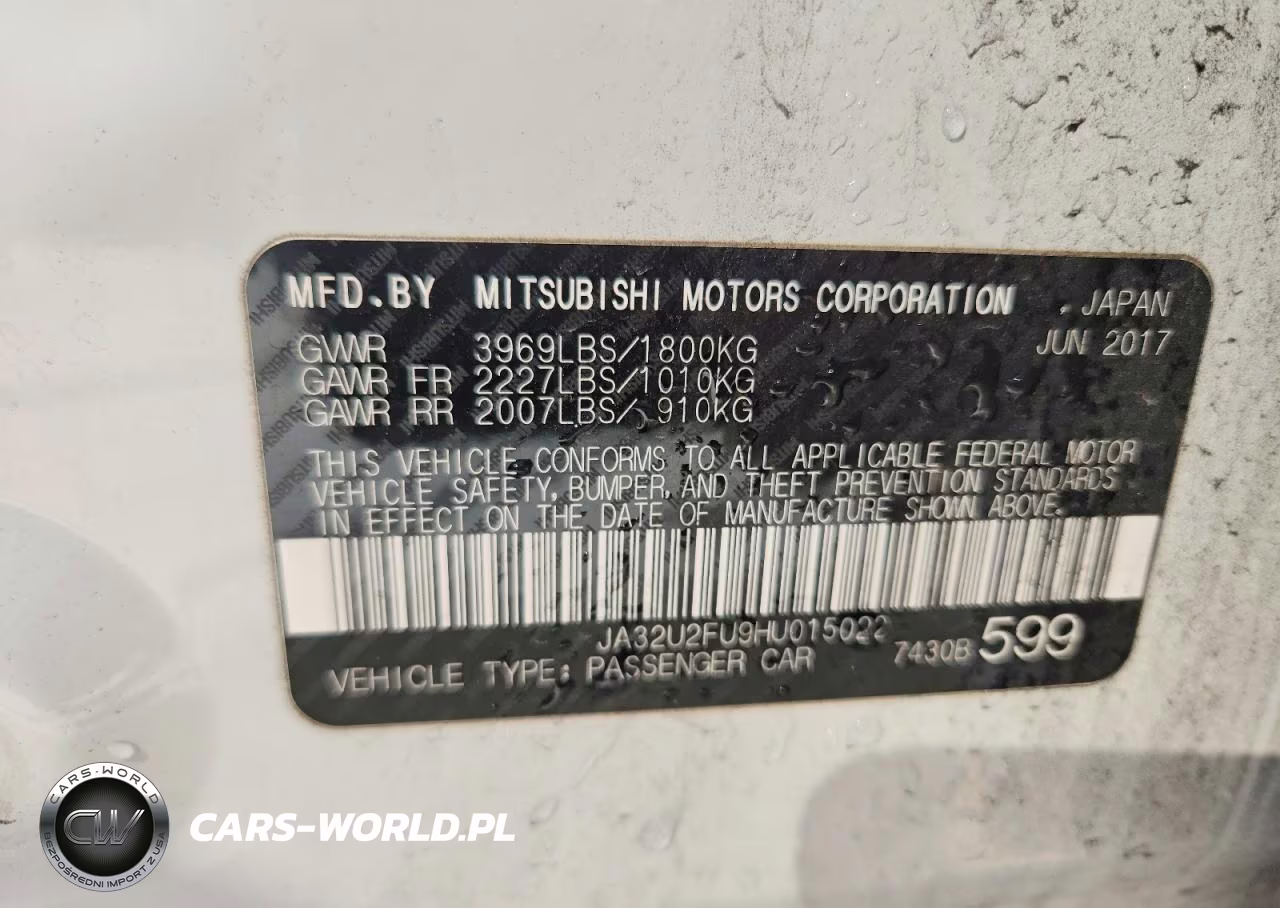 2017 Mitsubishi Lancer Es VIN:JA32U2FU9HU015022 - 13