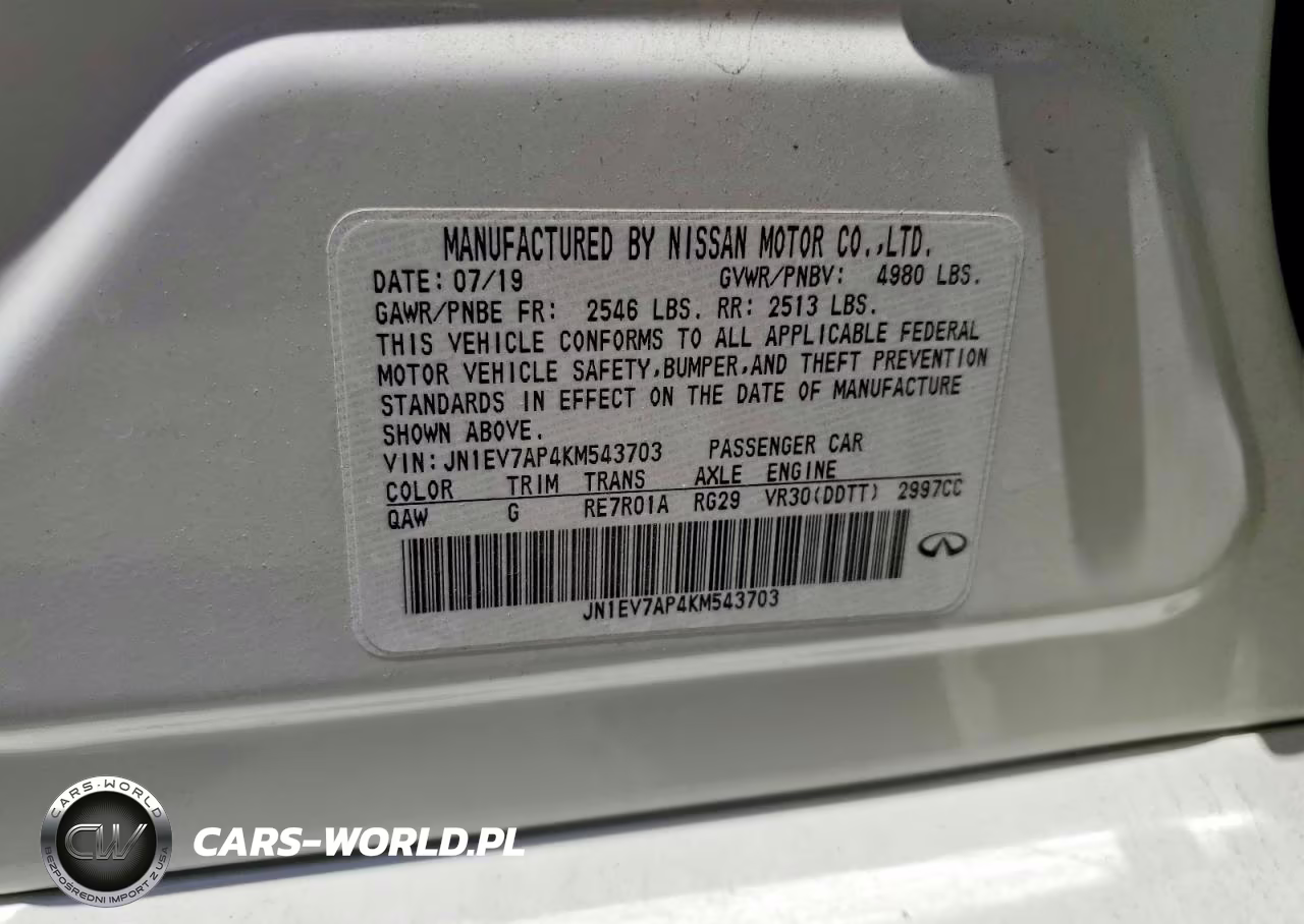 2019 INFINITI Q50 LUXE VIN:JN1EV7AP4KM543703 - 12