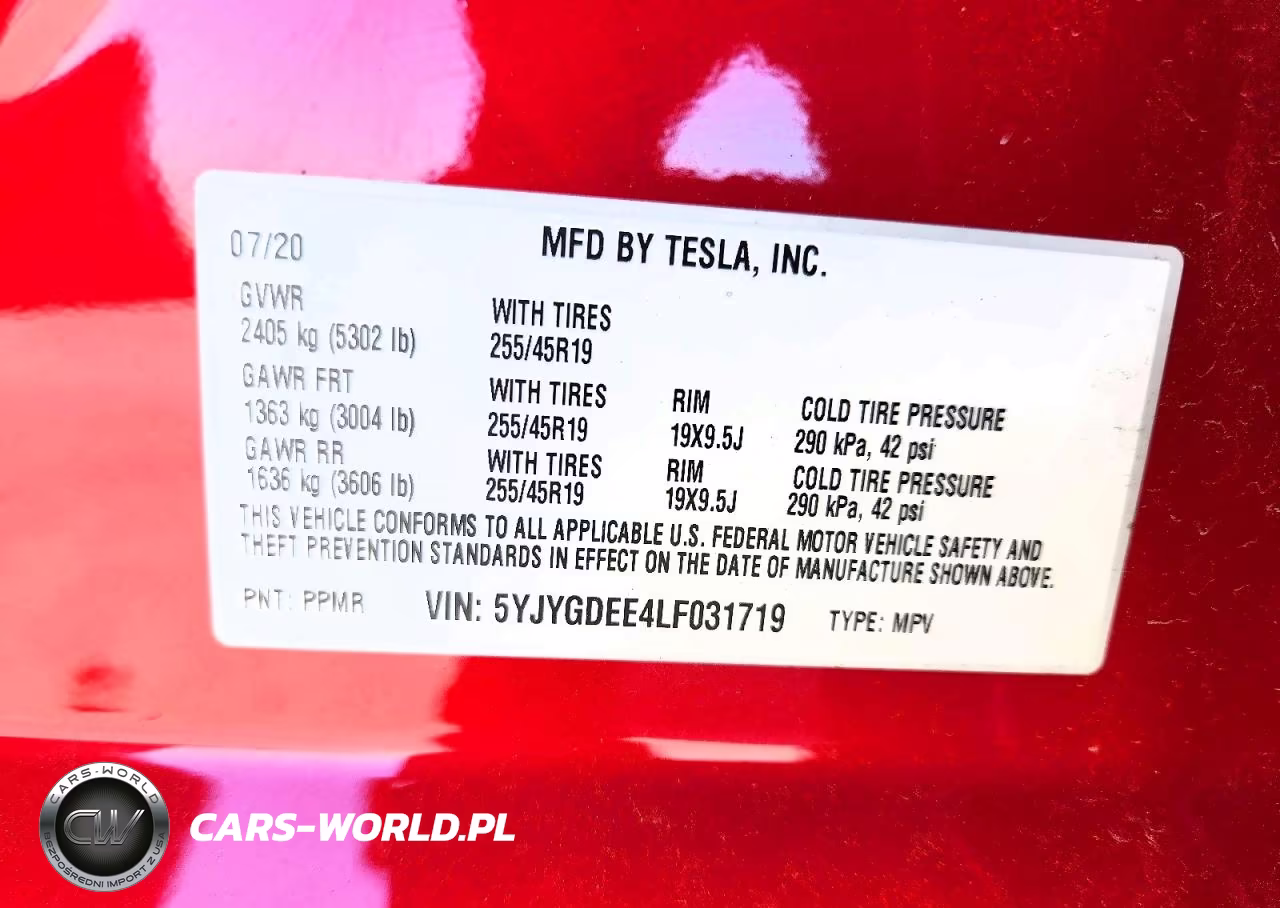 2020 Tesla Model Y VIN:5YJYGDEE4LF031719 - 14