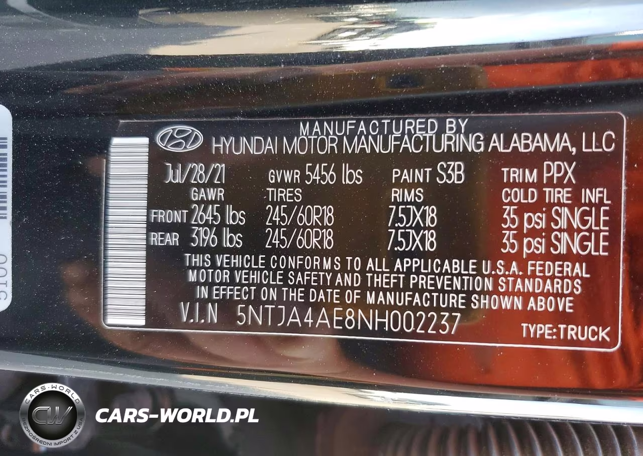 2022 Hyundai Santa Cruz Se VIN:5NTJA4AE8NH002237 - 13
