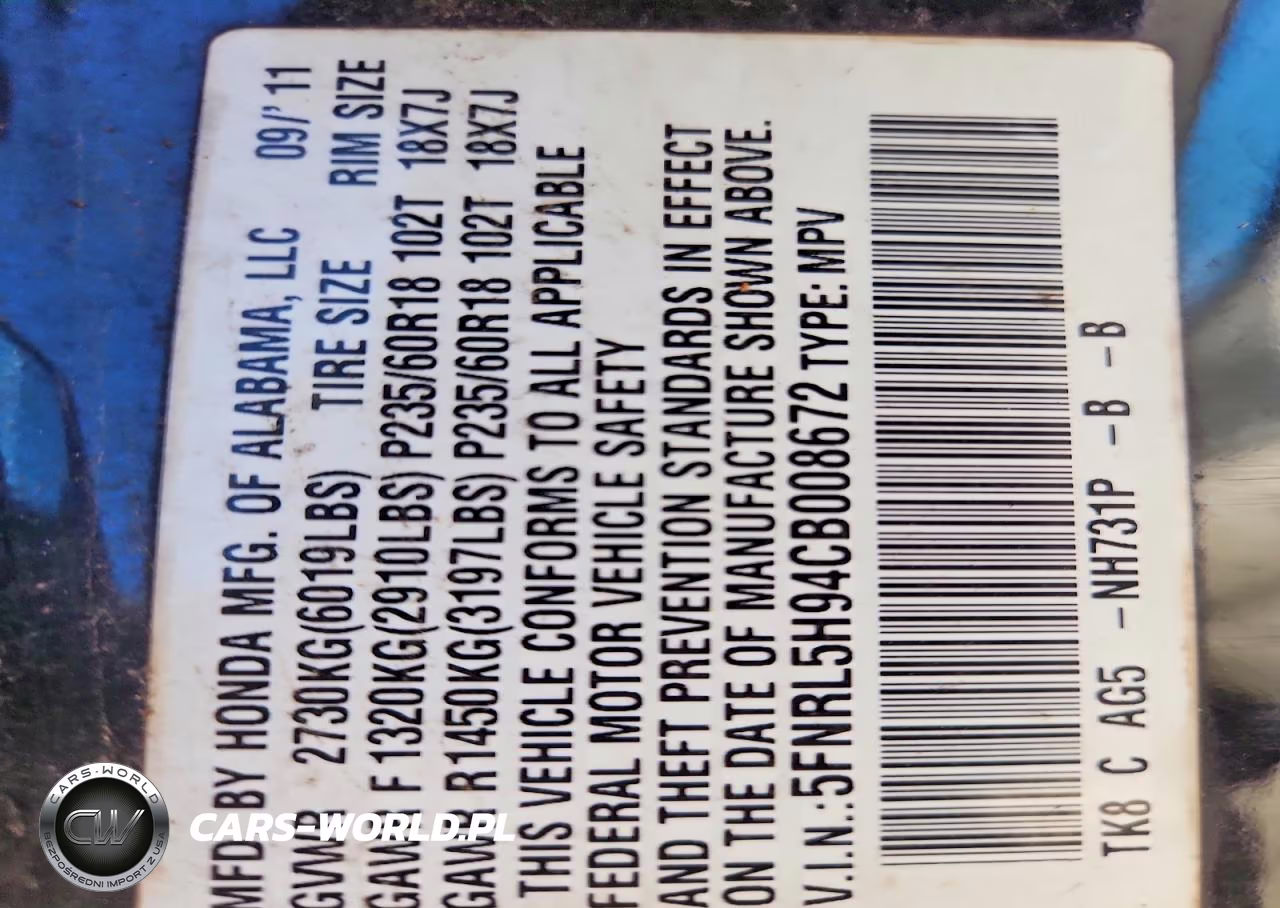 2012 Honda Odyssey Touring VIN:5FNRL5H94CB008672 - 13