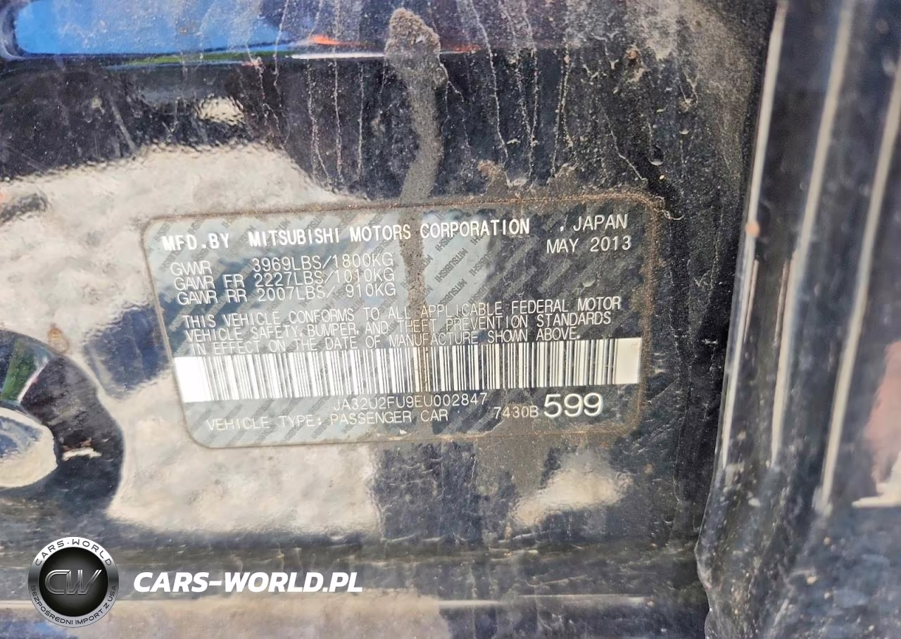 2014 Mitsubishi Lancer Es VIN:JA32U2FU9EU002847 - 12