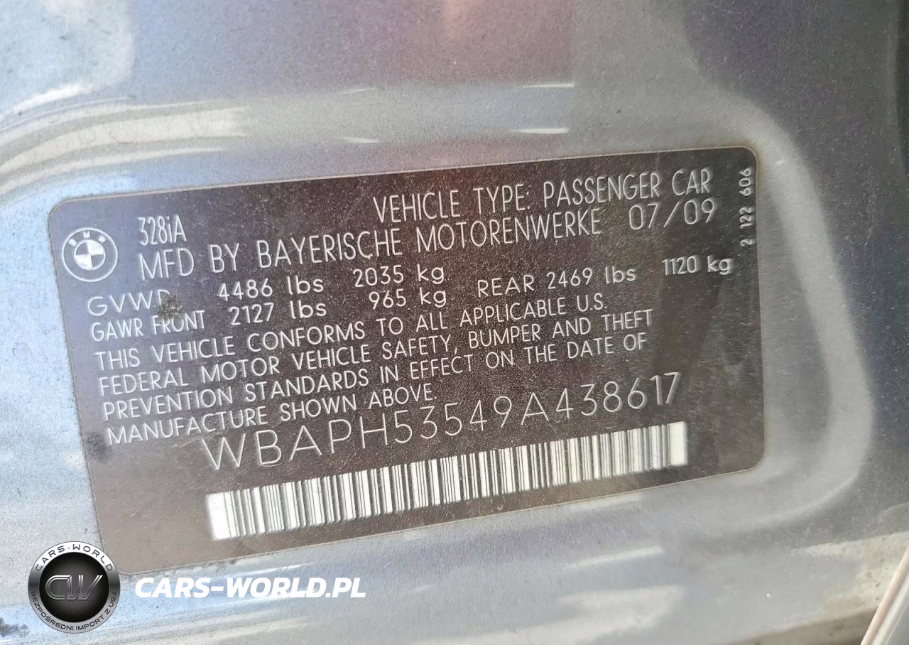 2009 BMW 328 I Sulev VIN:WBAPH53549A438617 - 12