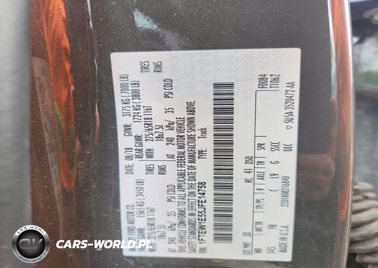 2018 Ford F150 Supercrew VIN:1FTEW1E55JFE14758 - 13