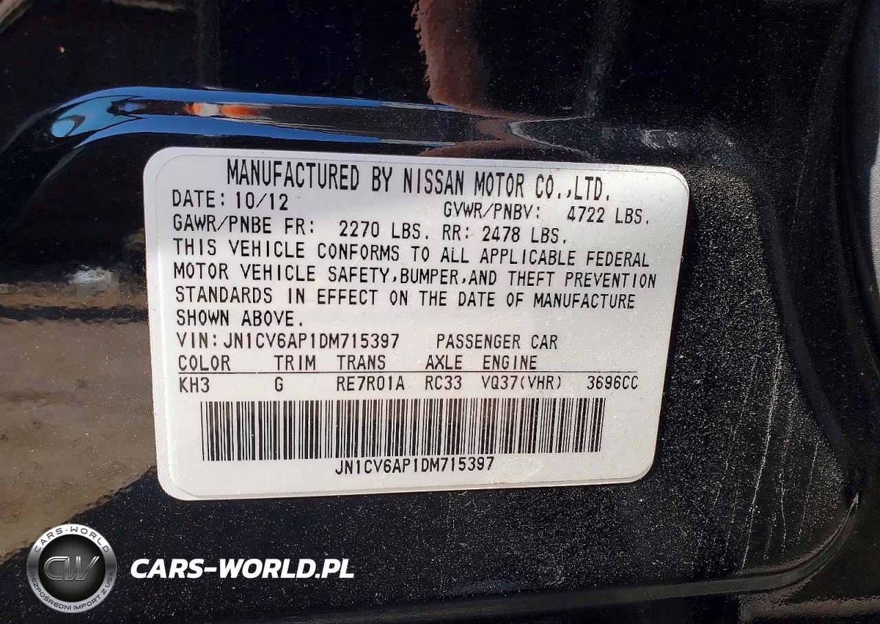 2013 Infiniti G37 Sedan Journey VIN:JN1CV6AP1DM715397 - 12