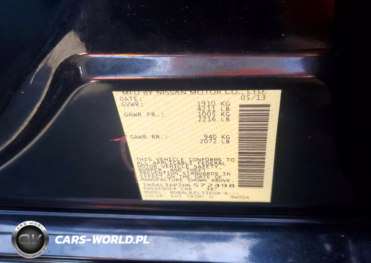 2013 Nissan Altima 2.5 VIN:1N4AL3AP2DN572498 - 12
