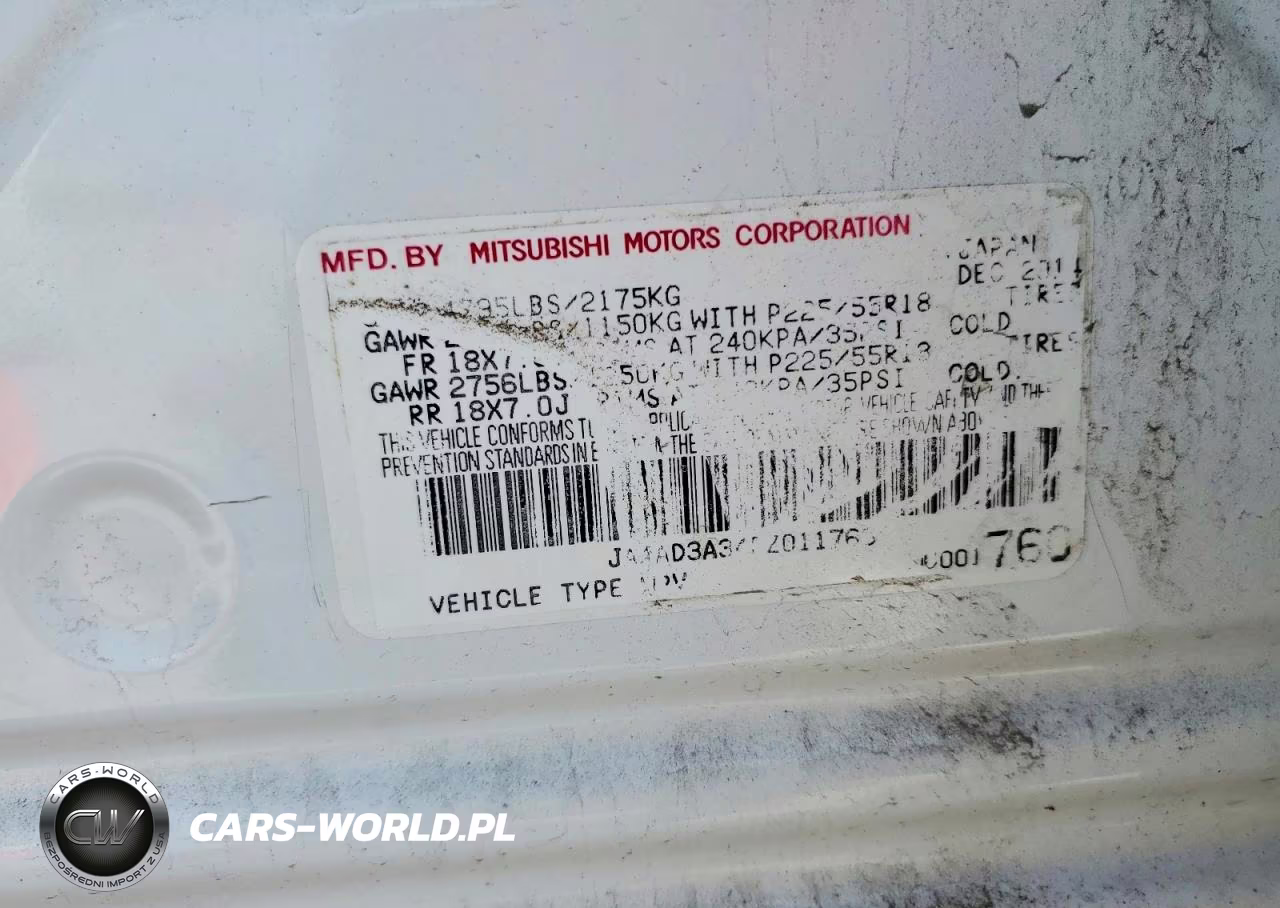 2015 Mitsubishi Outlander Se VIN:JA4AD3A34FZ011763 - 12