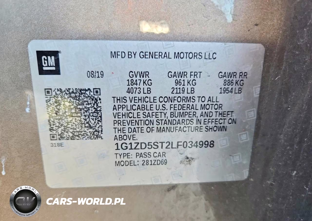 2020 Chevrolet Malibu Lt VIN:1G1ZD5ST2LF034998 - 12
