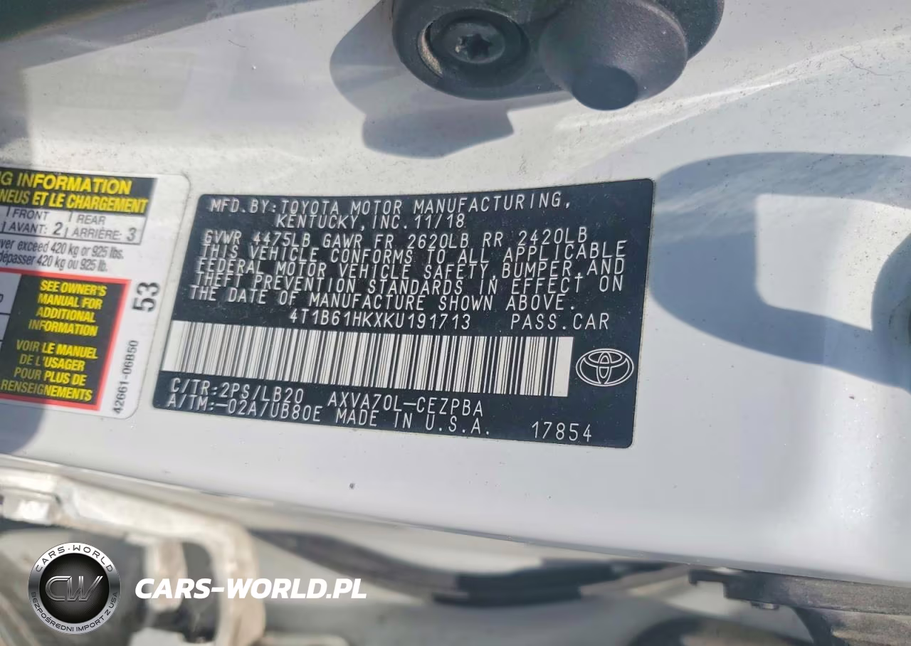 2019 Toyota Camry Xse VIN:4T1B61HKXKU191713 - 12