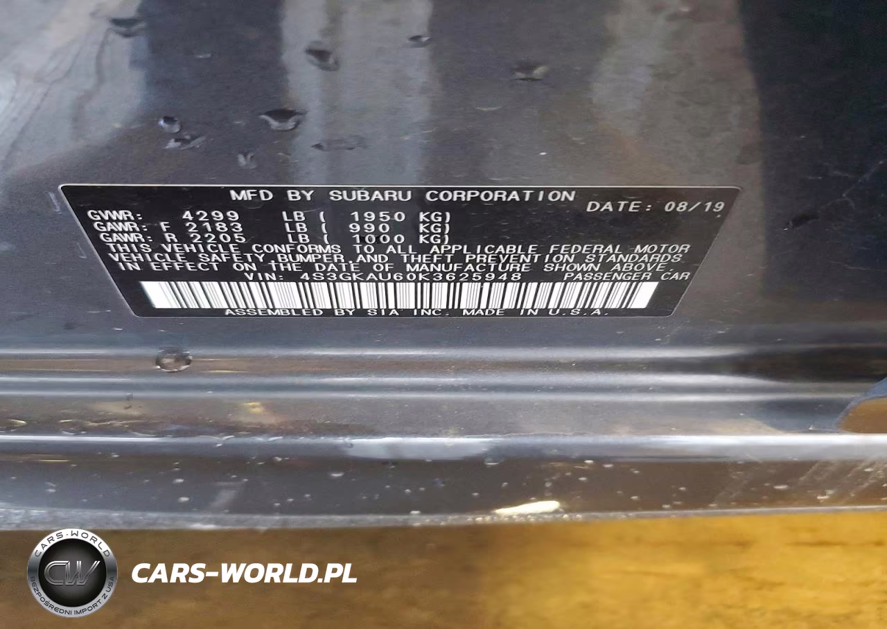2019 Subaru Impreza Limited VIN:4S3GKAU60K3625948 - 12