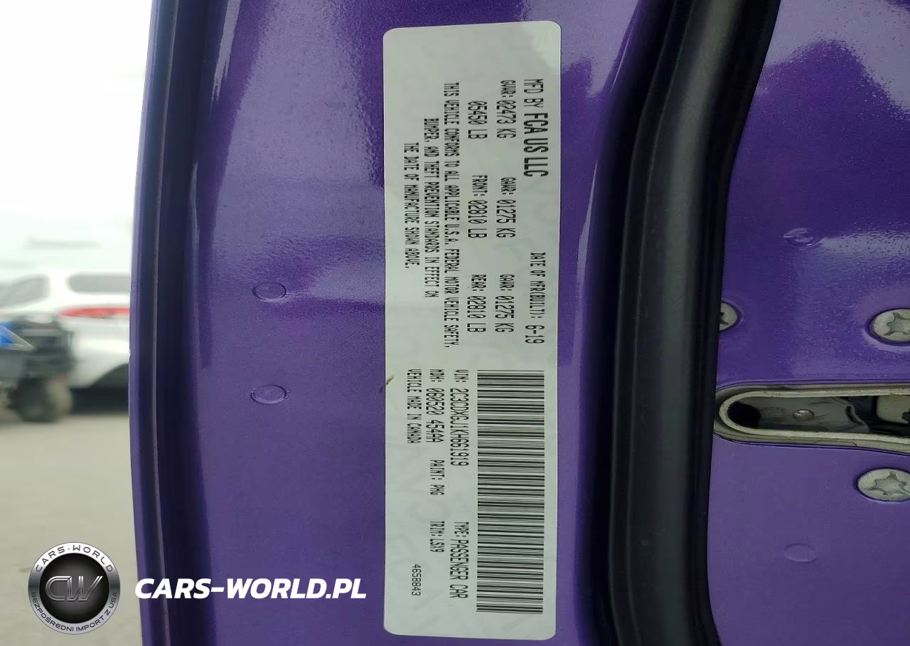 2019 Dodge Charger Scat Pack VIN:2C3CDXGJ1KH661919 - 13