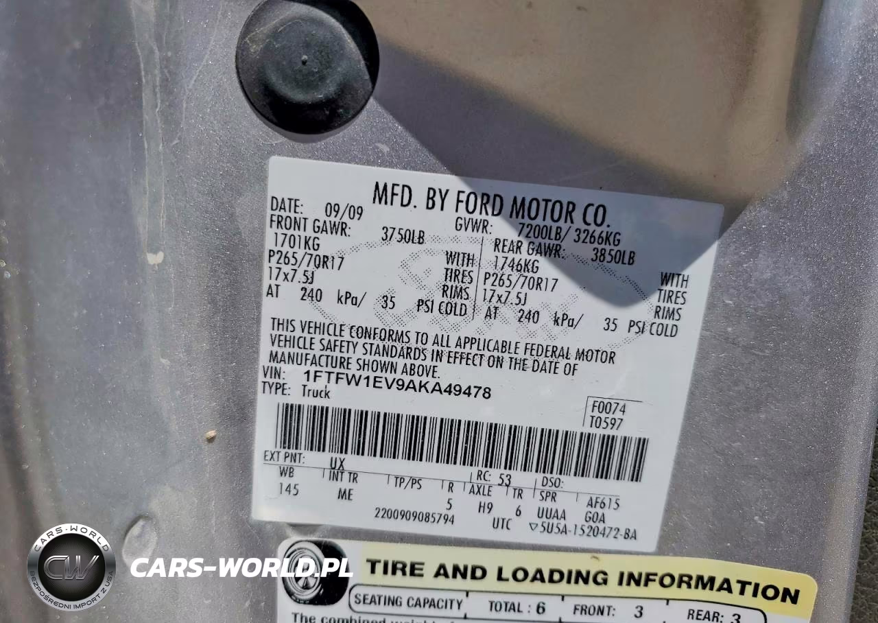 2010 Ford F150 Supercrew VIN:1FTFW1EV9AKA49478 - 12