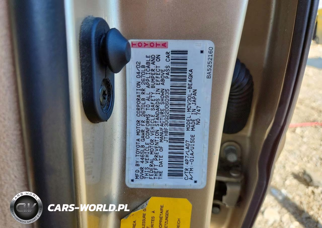 2002 Lexus Es 300 VIN:JTHBF30G220060935 - 12