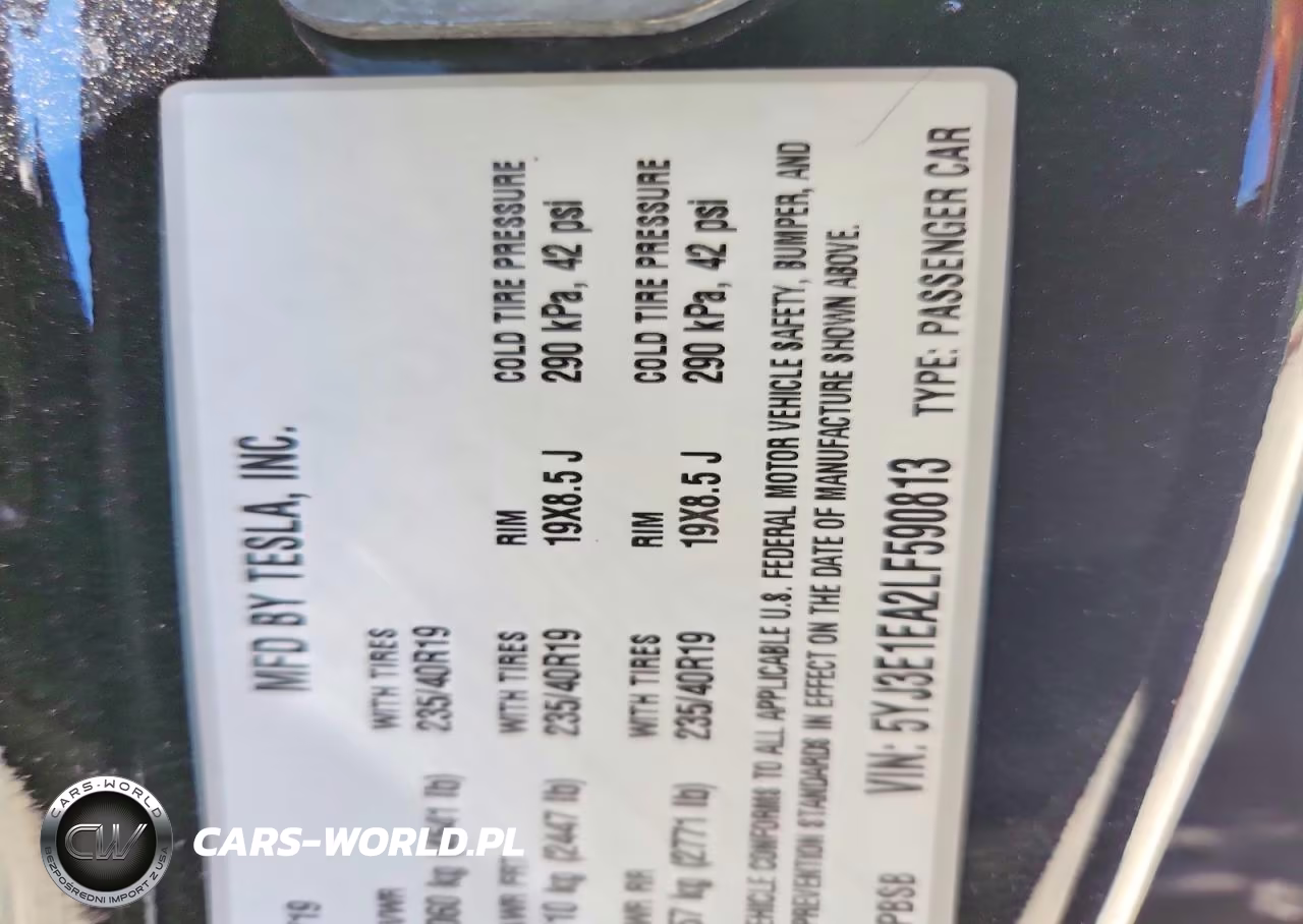 2020 Tesla Model 3 VIN:5YJ3E1EA2LF590813 - 12