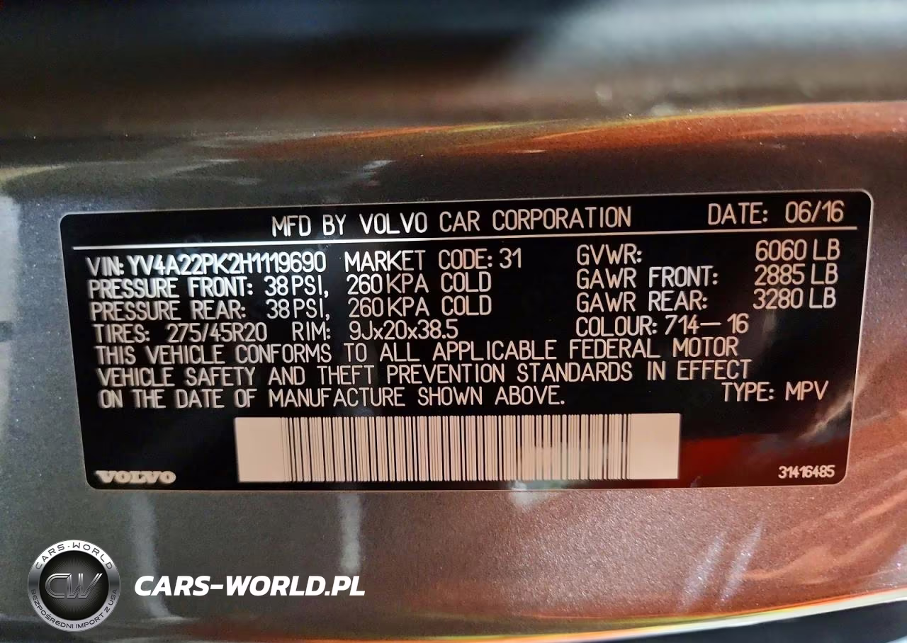 2017 Volvo Xc90 T6 VIN:YV4A22PK2H1119690 - 13