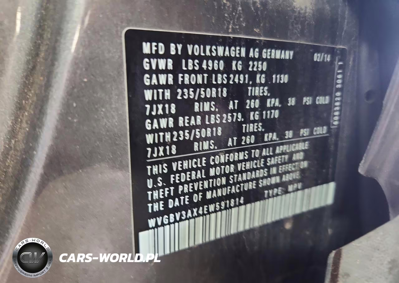 2014 Volkswagen Tiguan S VIN:WVGBV3AX4EW591814 - 12