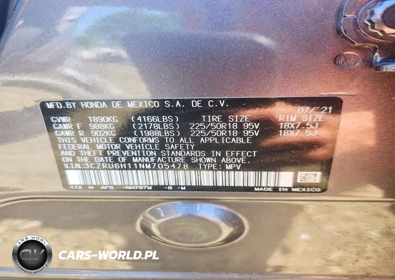 2022 Honda Hr-V Sport VIN:3CZRU6H11NM705478 - 13