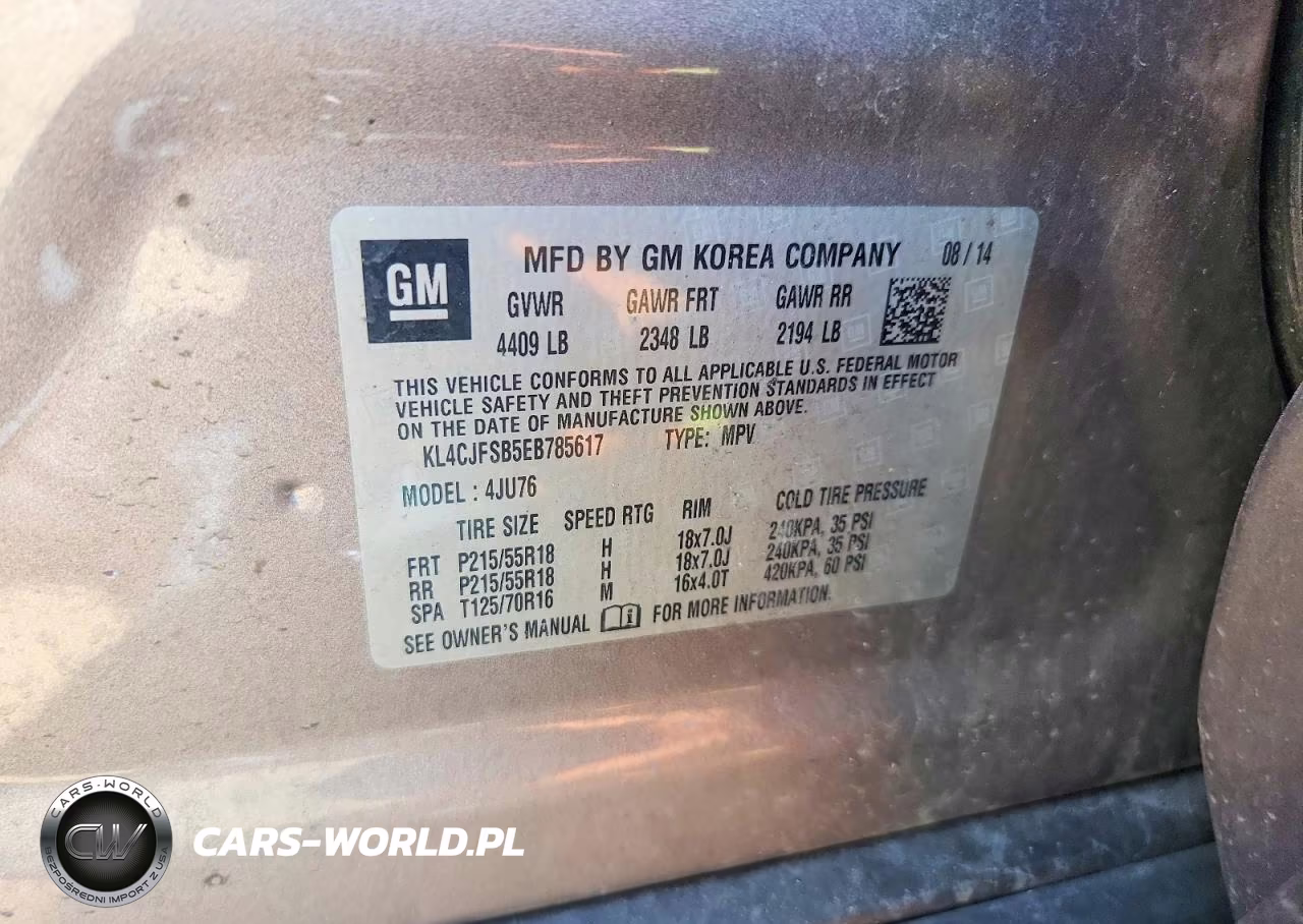 2014 Buick Encore Convenience VIN:KL4CJFSB5EB785617 - 13