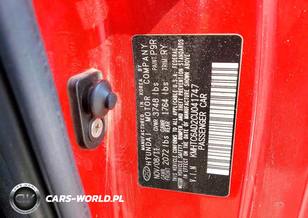 2012 Hyundai Veloster Base VIN:KMHTC6AD2CU041747 - 12