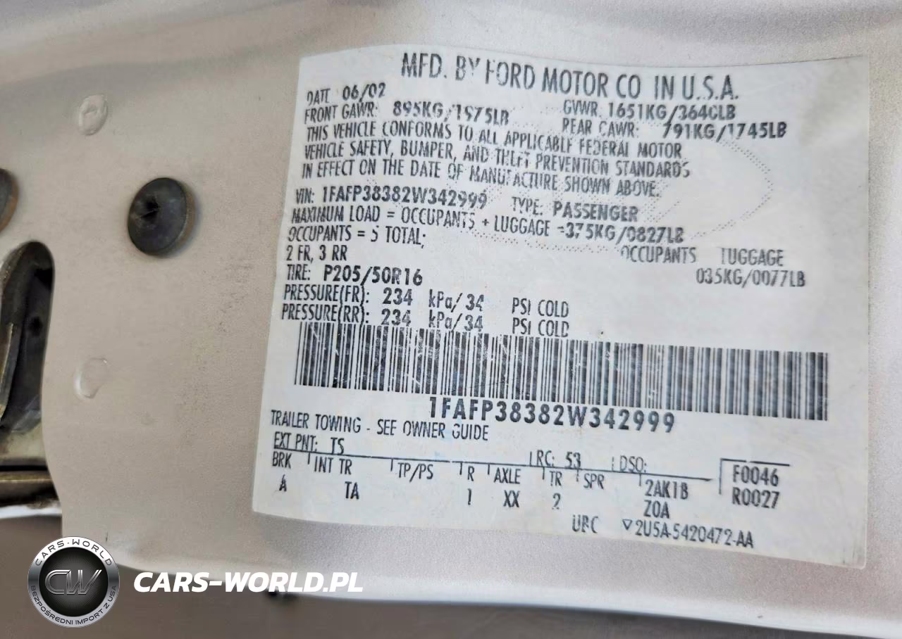 2002 Ford Focus Zts VIN:1FAFP38382W342999 - 13