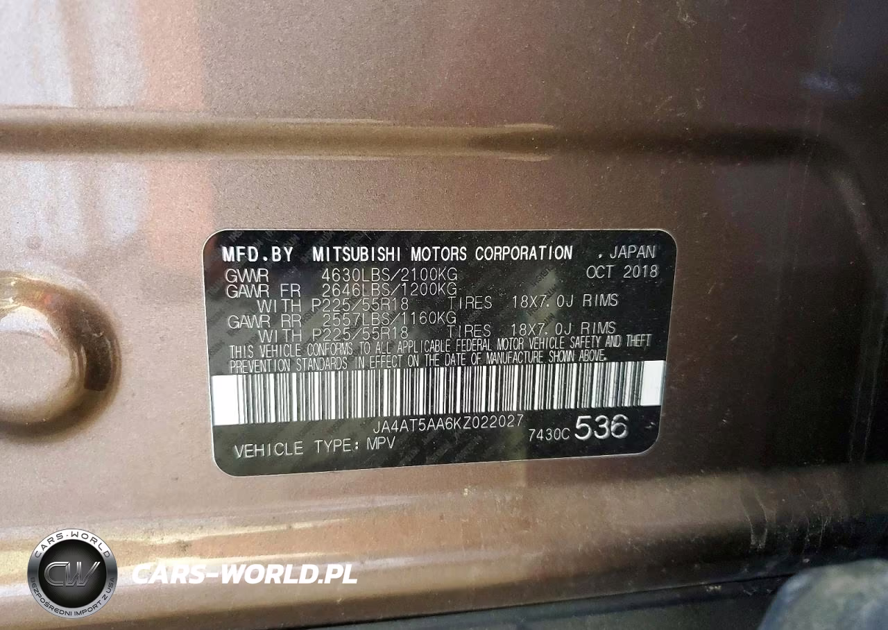 2019 Mitsubishi Eclipse Cross Se VIN:JA4AT5AA6KZ022027 - 14