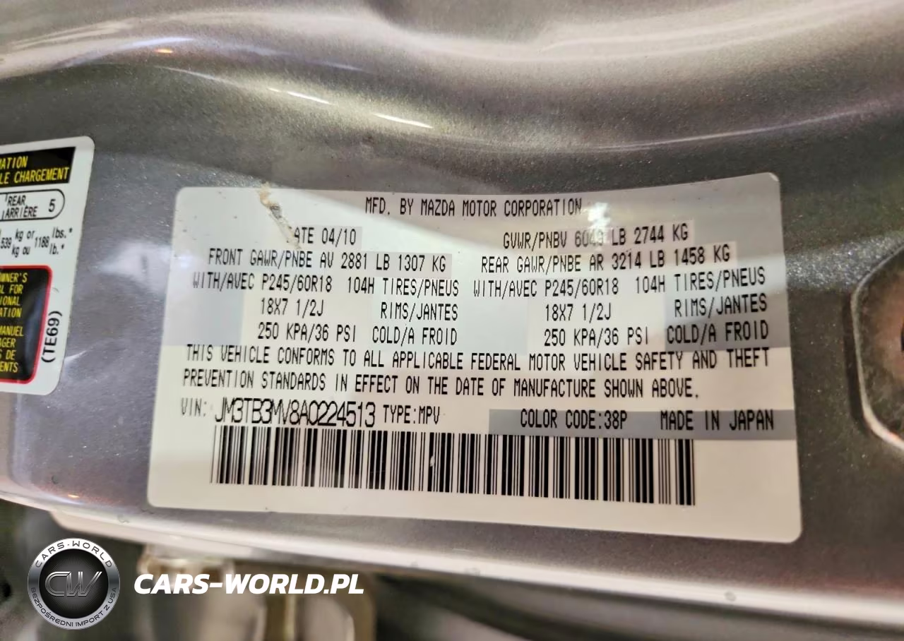 2010 Mazda Cx-9 VIN:JM3TB3MV8A0224513 - 13