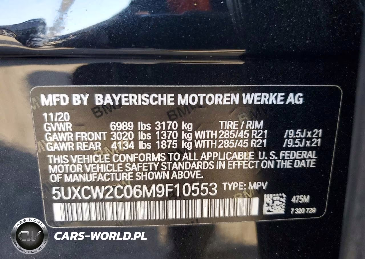 2021 BMW X7 xDrive40I VIN:5UXCW2C06M9F10553 - 13