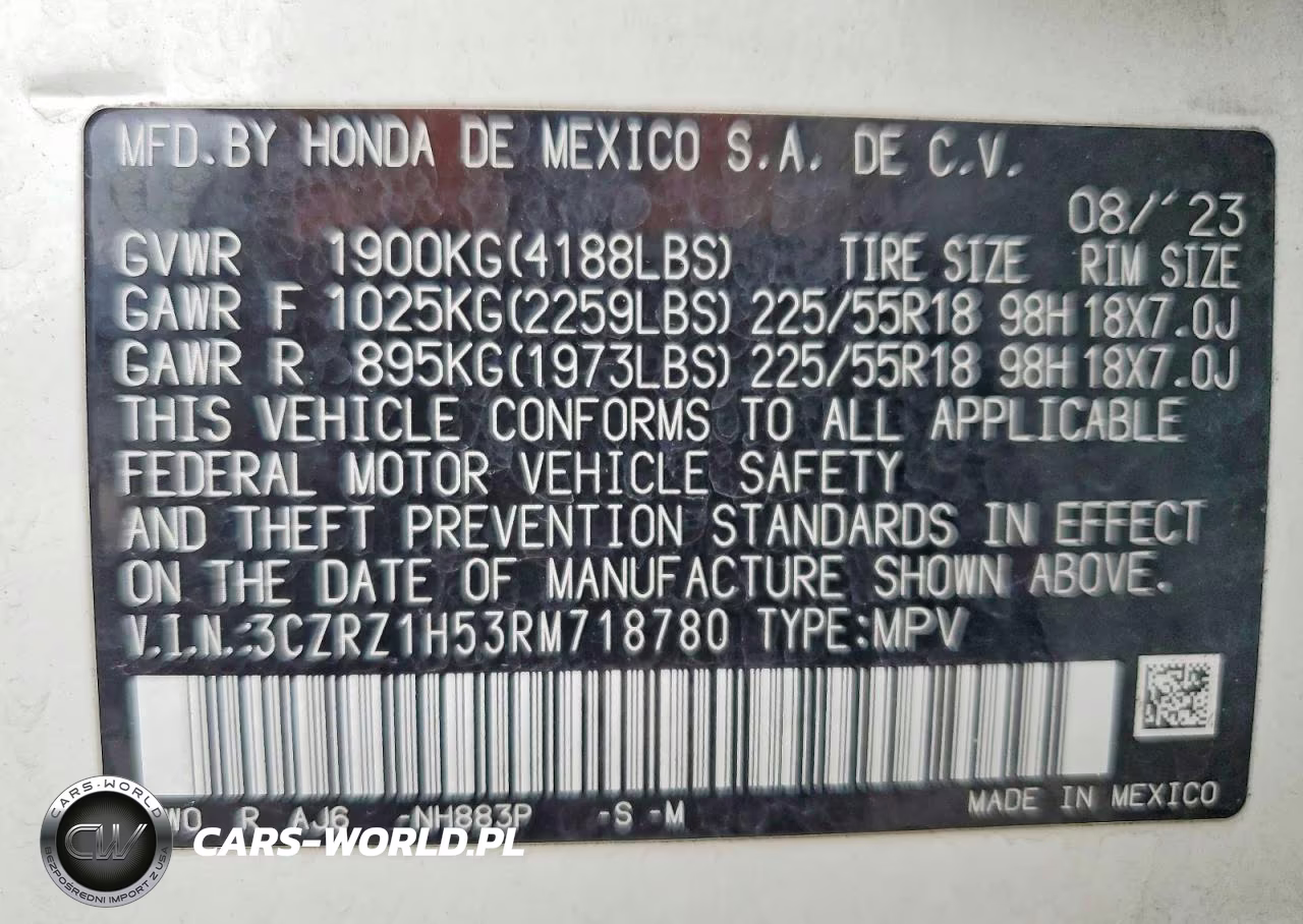 2024 Honda Hr-V Sport VIN:3CZRZ1H53RM718780 - 13