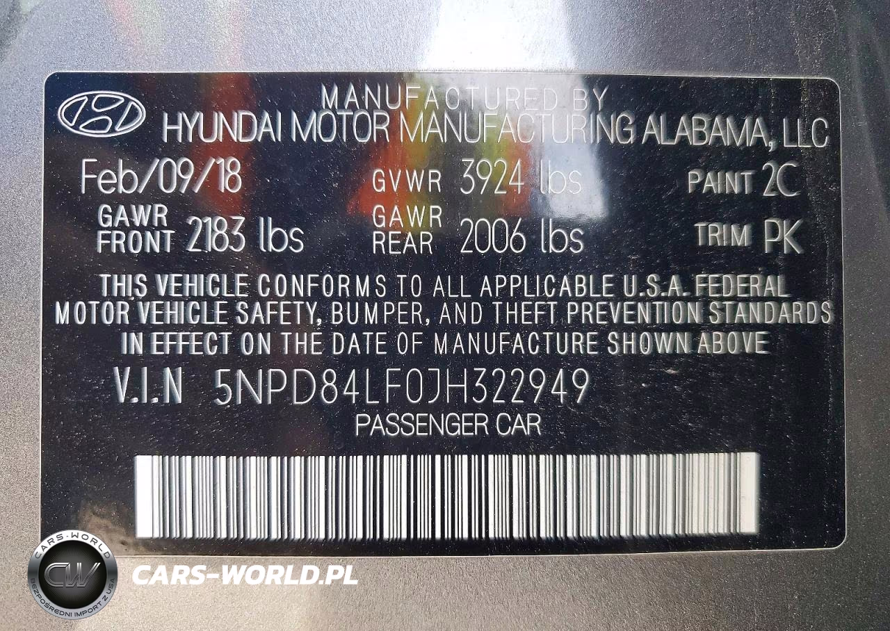 2018 Hyundai Elantra Sel VIN:5NPD84LF0JH322949 - 13