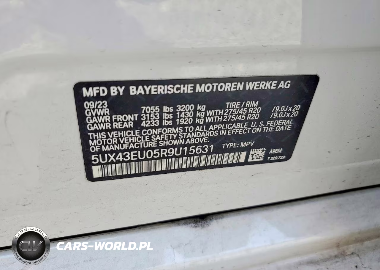 2024 BMW X5 xDrive50E VIN:5UX43EU05R9U15631 - 12