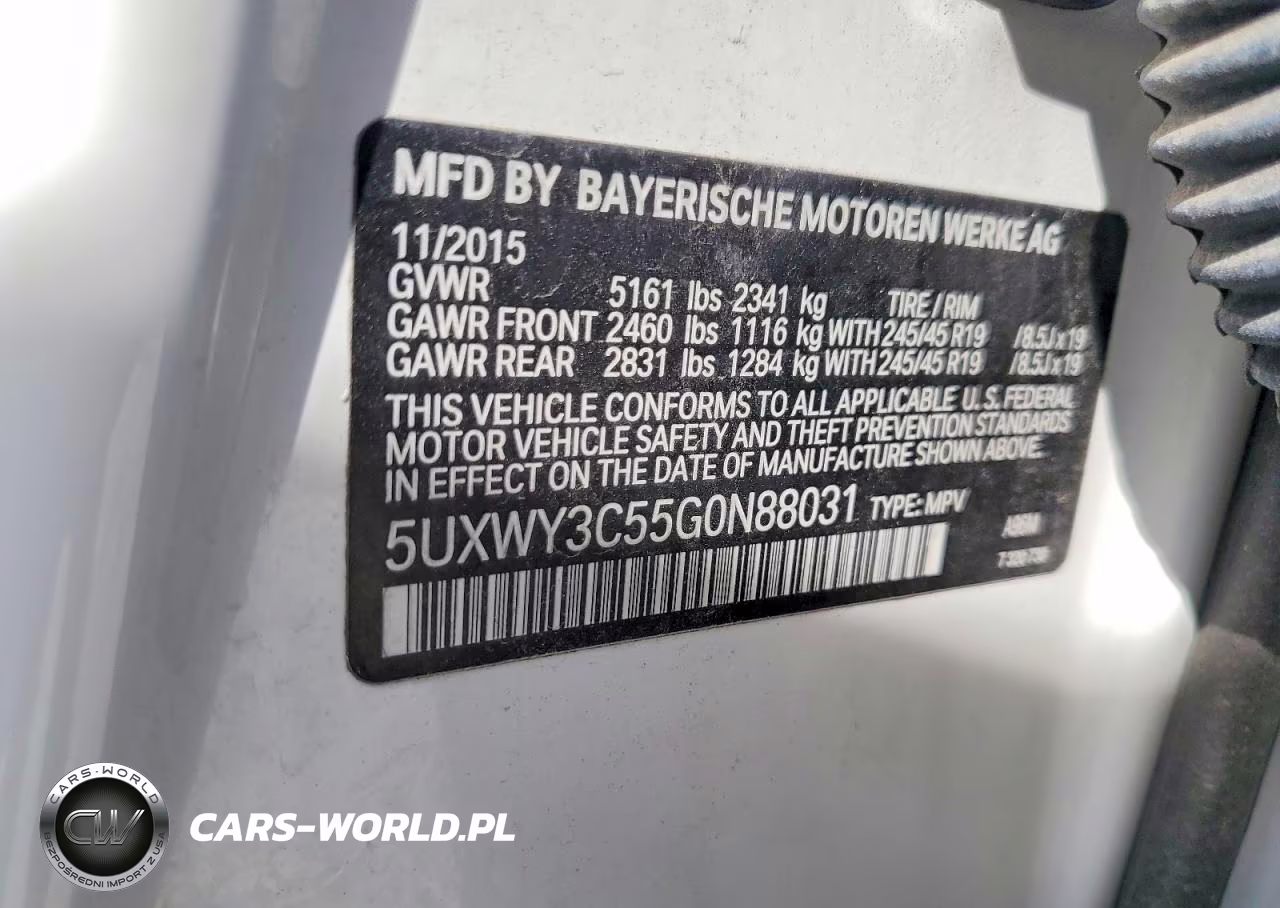 2016 BMW X3 xDrive28D VIN:5UXWY3C55G0N88031 - 13