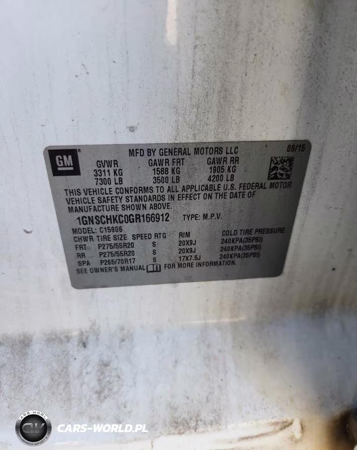 2016 Chevrolet Suburban C1500 Lt VIN:1GNSCHKC0GR166912 - 13