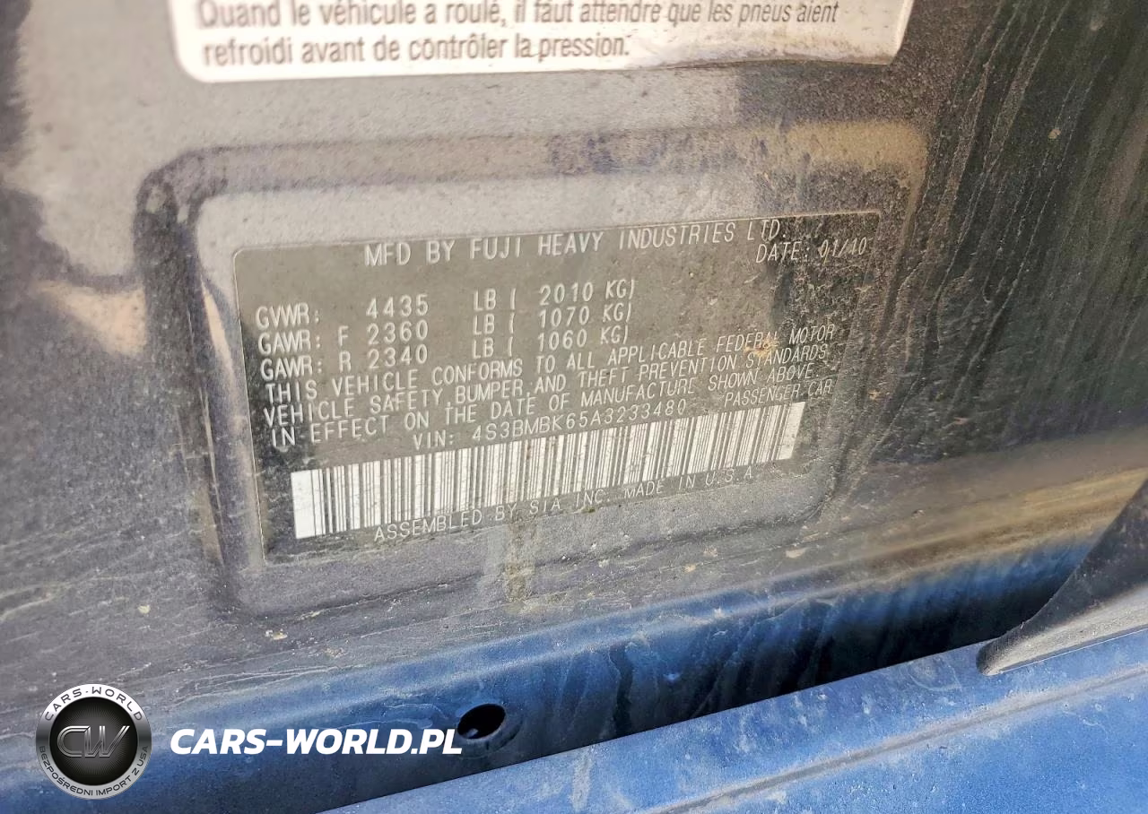 2010 Subaru Legacy 2.5I Limited VIN:4S3BMBK65A3233480 - 12