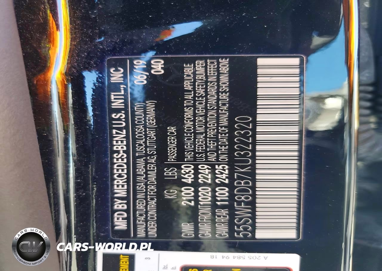 2019 Mercedes-Benz C 300 VIN:55SWF8DB7KU322320 - 12