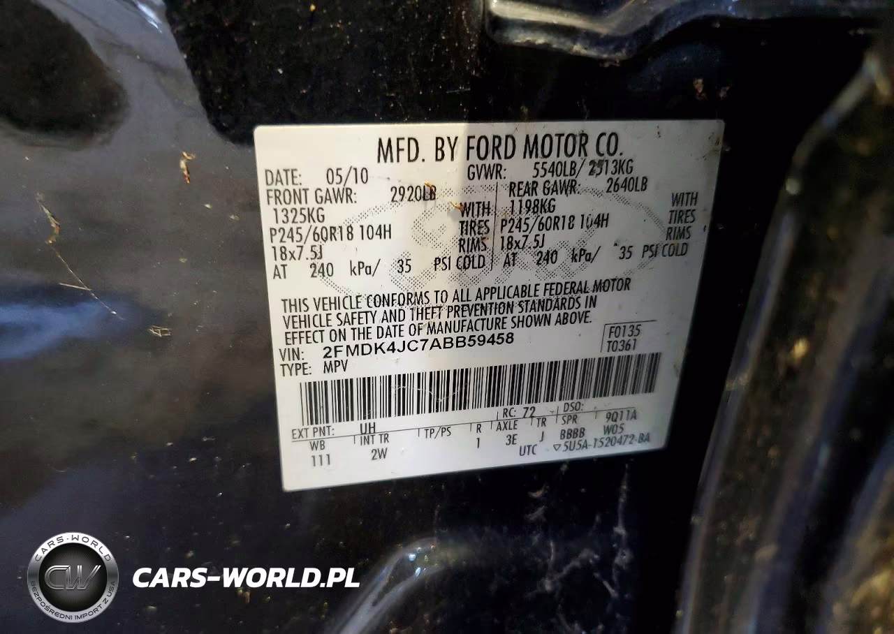 2010 Ford Edge Sel VIN:2FMDK4JC7ABB59458 - 14