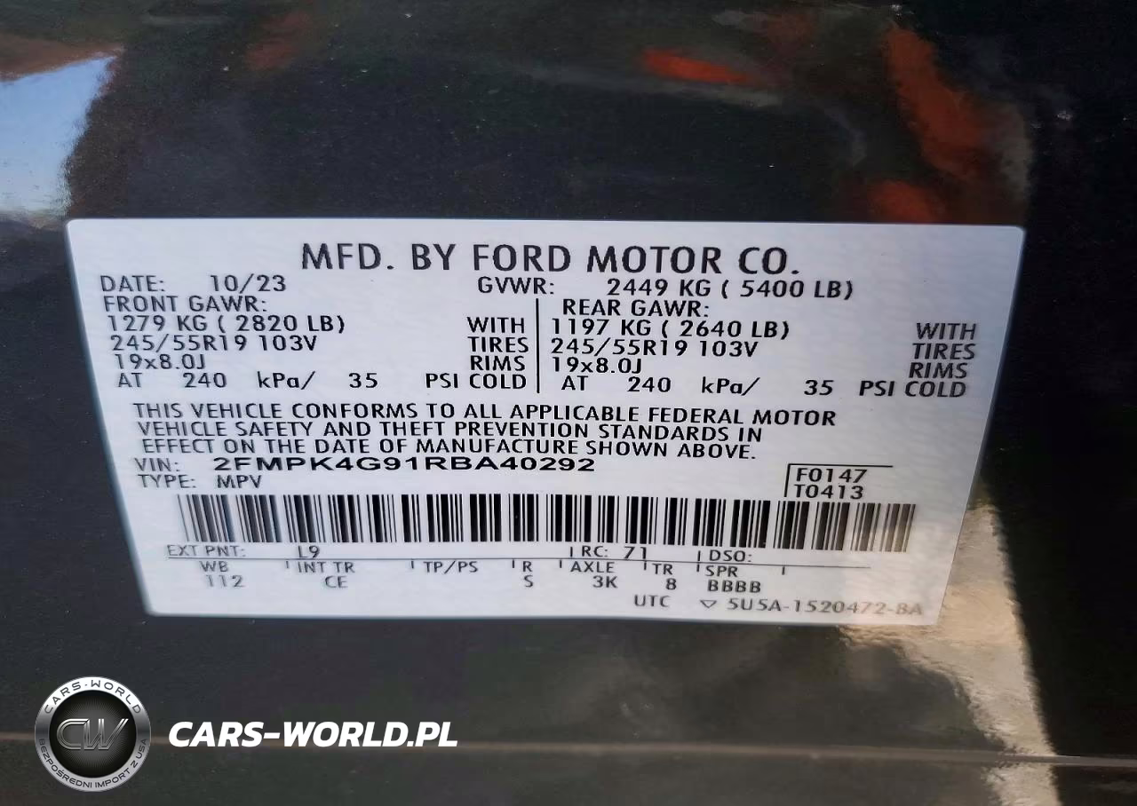 2024 Ford Edge Se VIN:2FMPK4G91RBA40292 - 13
