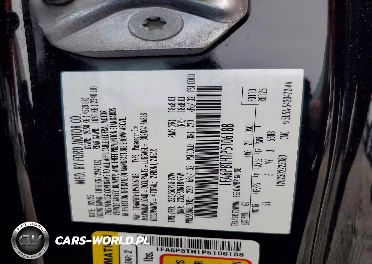 2023 Ford Mustang VIN:1FA6P8TH1P5106188 - 13