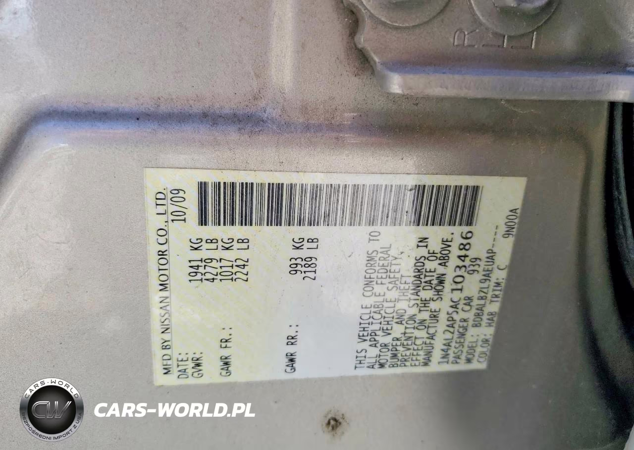 2010 Nissan Altima 2.5 VIN:1N4AL2AP5AC103486 - 13