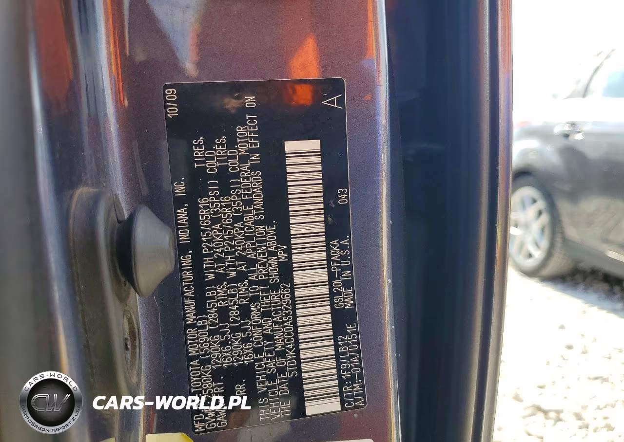 2010 Toyota Sienna Xle VIN:5TDYK4CC0AS329662 - 13