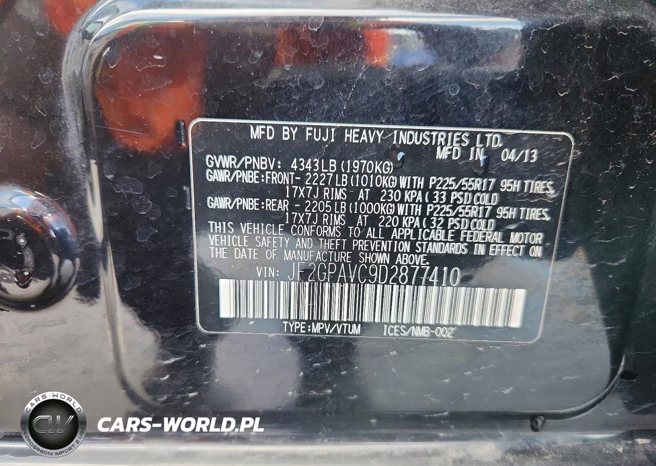 2013 Subaru Xv Crosstrek 2.0 Premium VIN:JF2GPAVC9D2877410 - 13